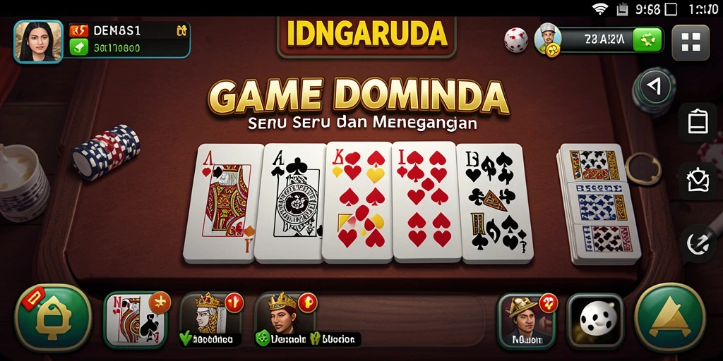 Screenshot gameplay IDNGARUDA yang penuh aksi dalam permainan Domino.