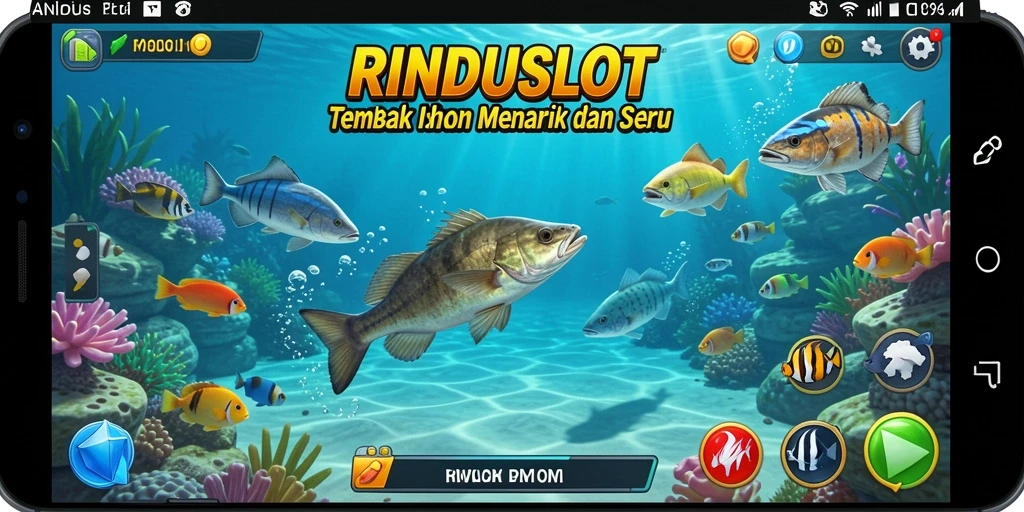 Screenshot gameplay RINDUSLOT yang menunjukkan aksi menembak ikan yang seru.