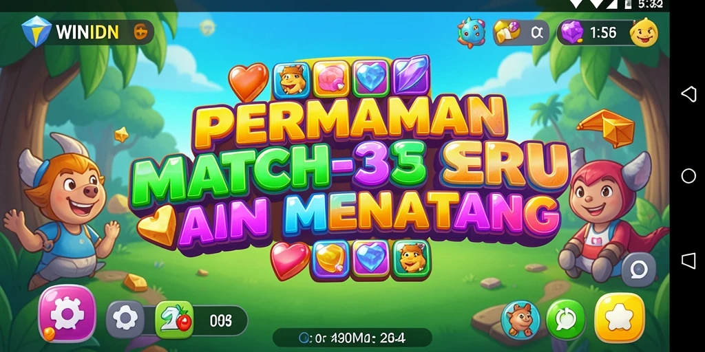 Gameplay seru dalam permainan Match-3 yang menarik.